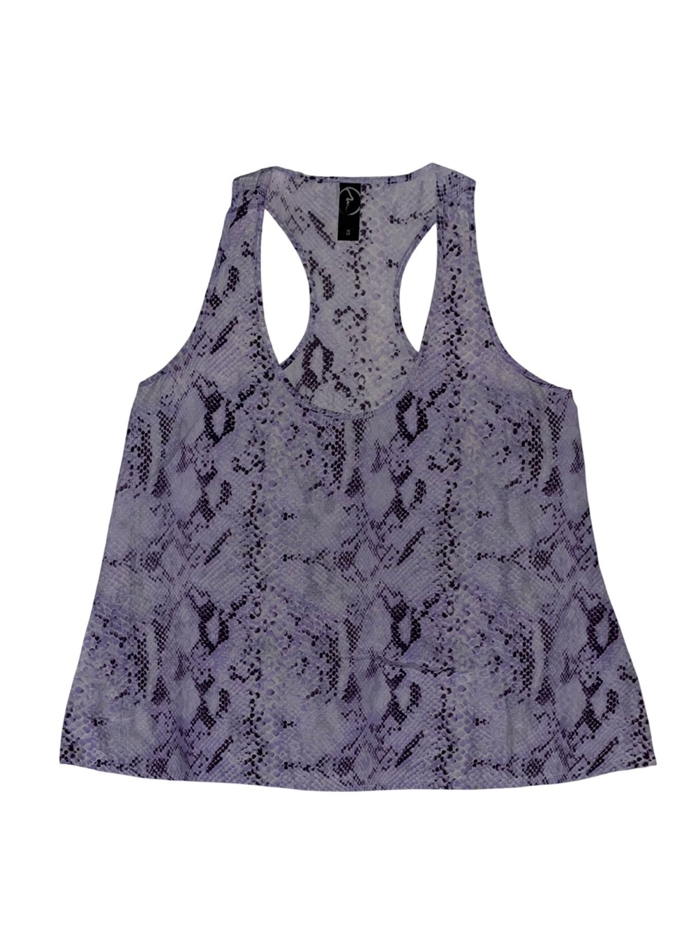 Soft Joie 100% Silk Snakeskin Python Print Racerback Tank Top - XS